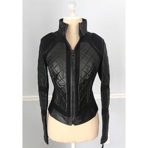 Blanc Noir Leather Moto Jacket
